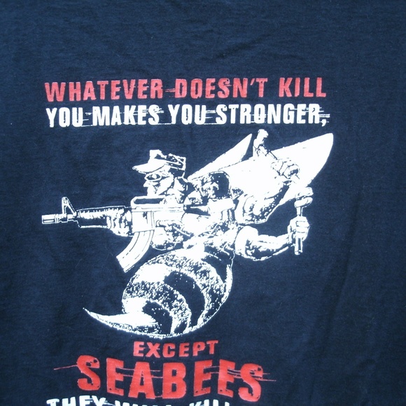Seabees Back Design T-Shirt Size 3XL - Picture 7 of 8